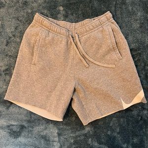 Nike Cotton Shorts Grey w/ big swoosh, size small